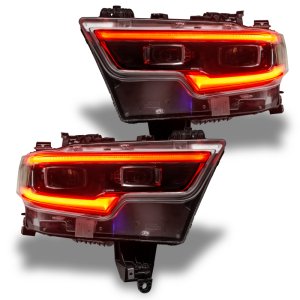 RAM 1500 Headlight Upgrade Kit - ORACLE Lighting - Projector LED DRL - ColorSHIFT RGBW+A - `19-`21